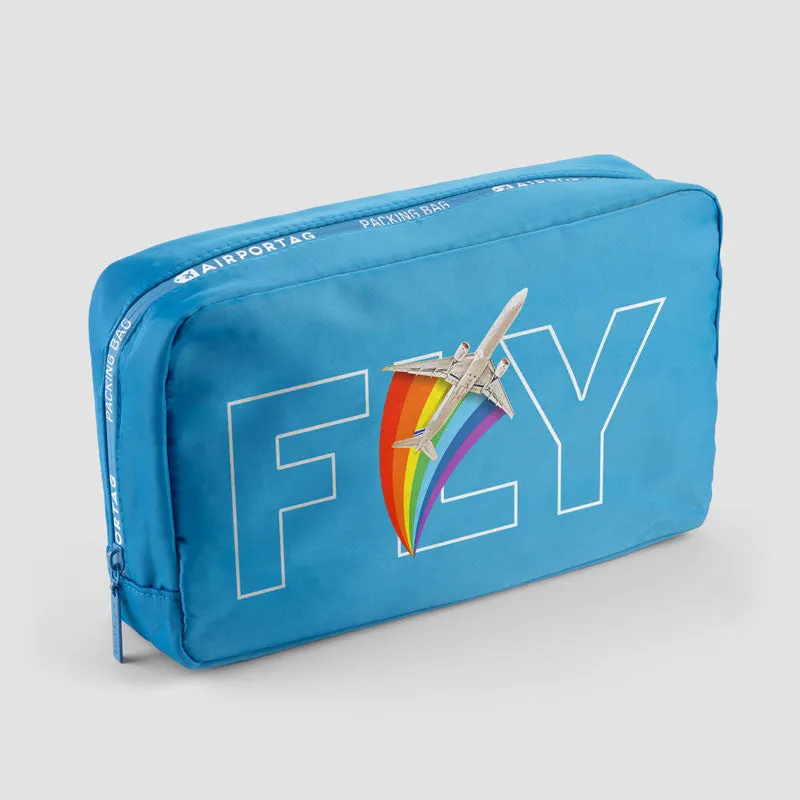 Airplane Rainbow Fly - Packing Bag