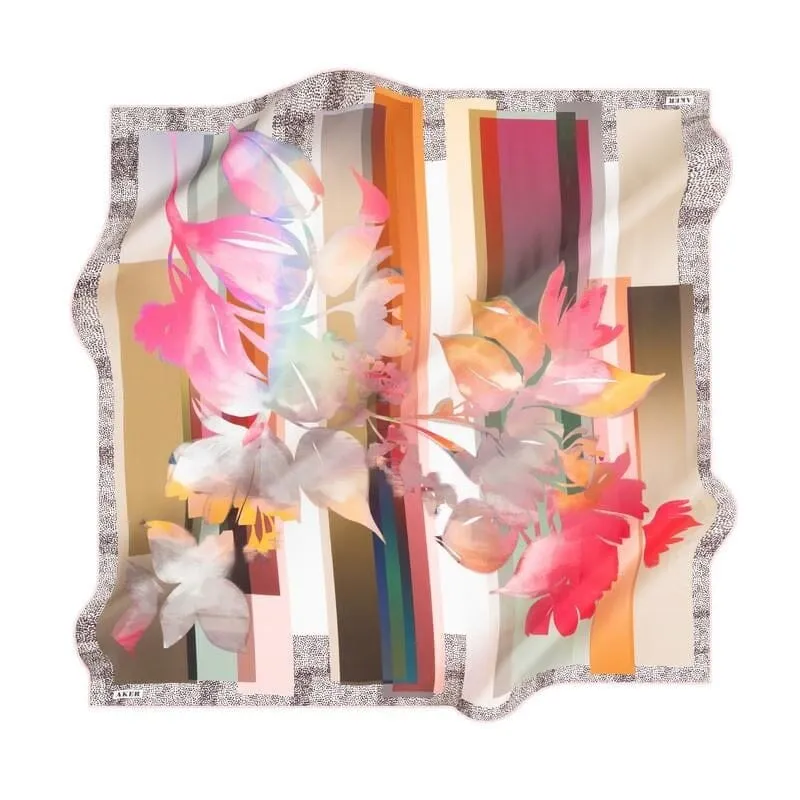 Aker Autumn Bloom Silk Scarf No. 91