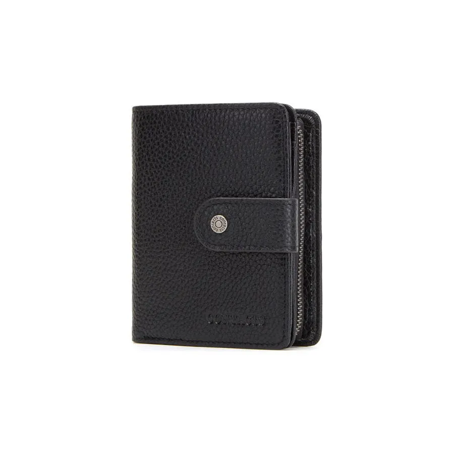 AlliLux RFID Short Zipper Clutch Wallet