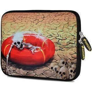 Amzer 7.75 Inch Neoprene iPad/Tablet Sleeve - Skull Wreck