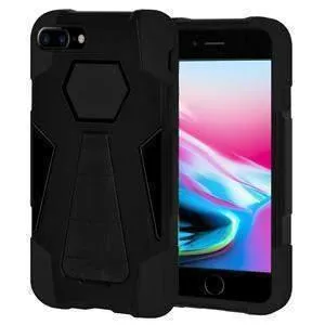 Amzer Dual Layer Hybrid KickStand iPhone 8 Case - Black- Black