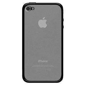 Amzer SlimGrip Hybrid iPhone Case - Cloudy- Black