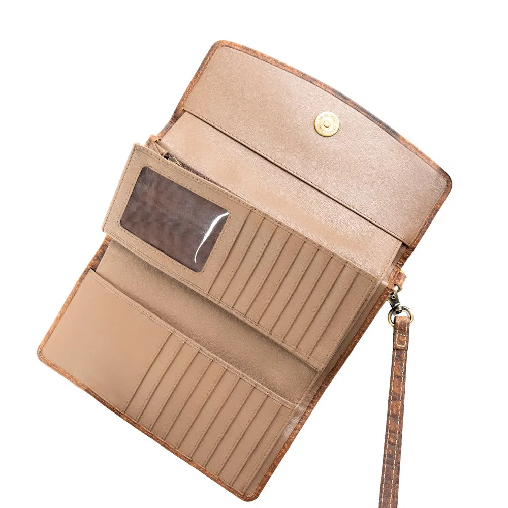 Angelstone Wallet in Brown & White