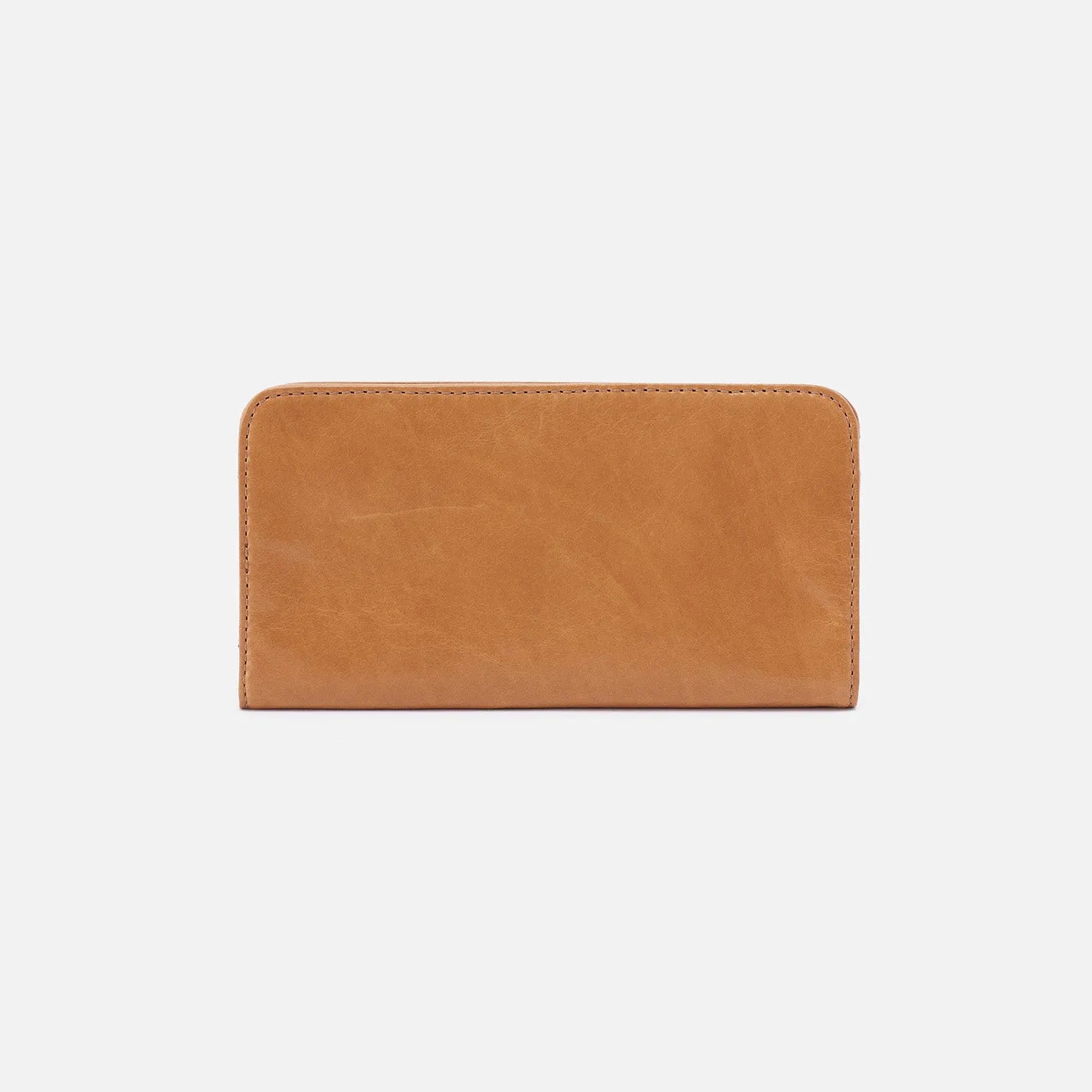 Angle Continental Wallet in Polished Leather - Natural