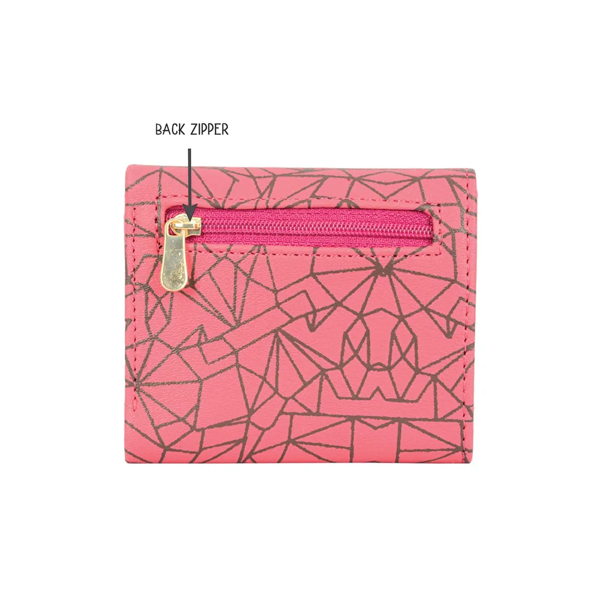 Baggit Women's 3 Fold Wallet - Extra Small (Pink)