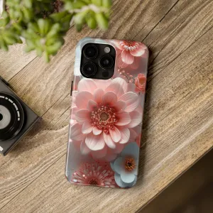 Beautiful 3D Pink & White Floral Design Tough Phone Case.