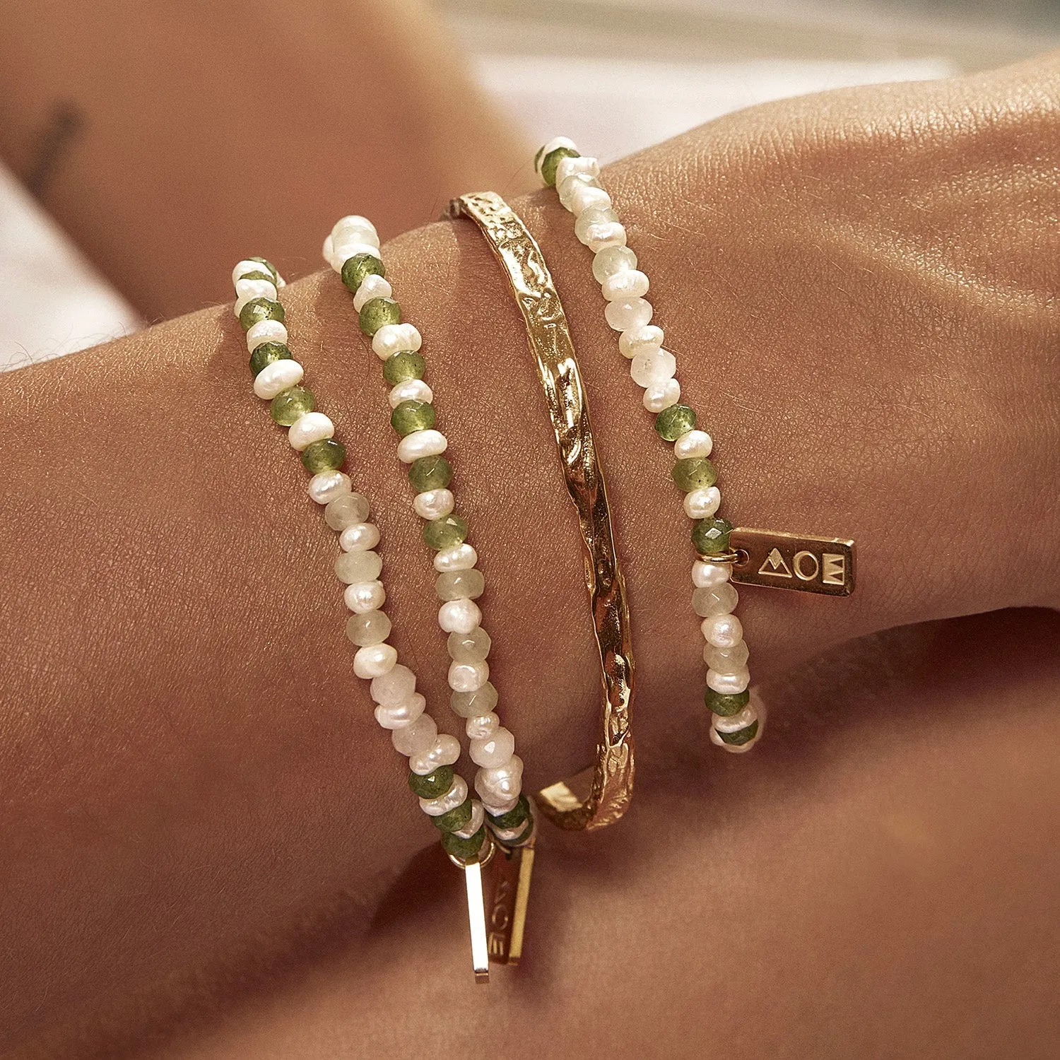 Bloom Pearl Bracelet Moss