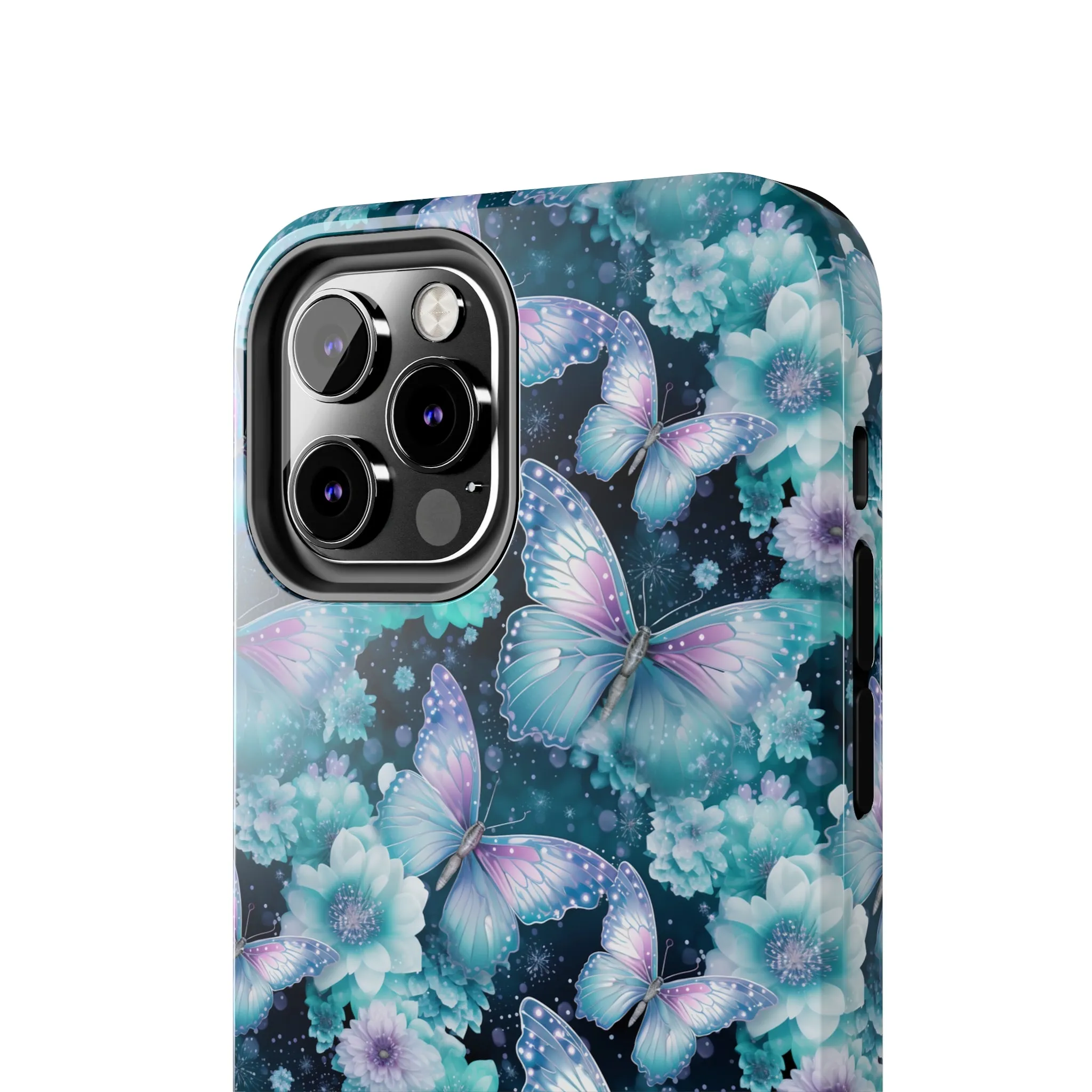 Blue and Purple Butterflies Digital print Design Tough Phone Case compatible with a large variety of iPhone models, Gift, Phone Case