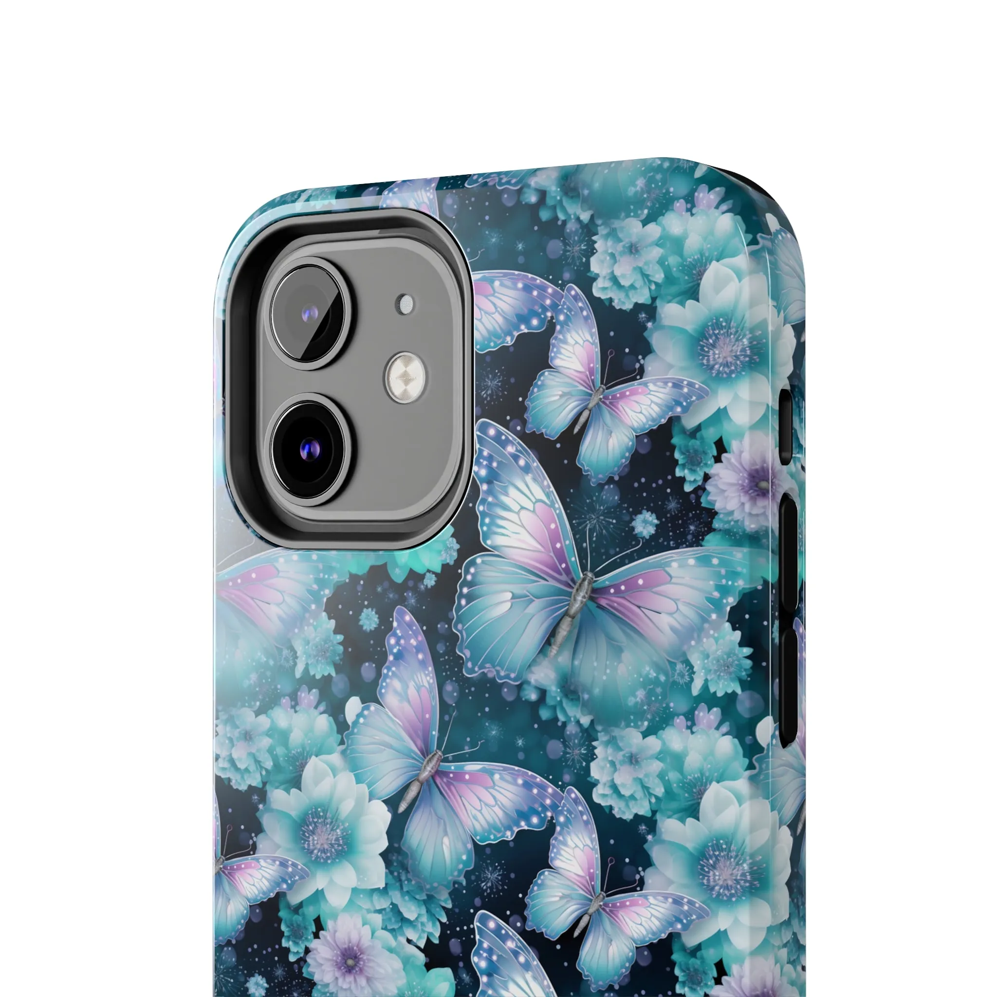 Blue and Purple Butterflies Digital print Design Tough Phone Case compatible with a large variety of iPhone models, Gift, Phone Case