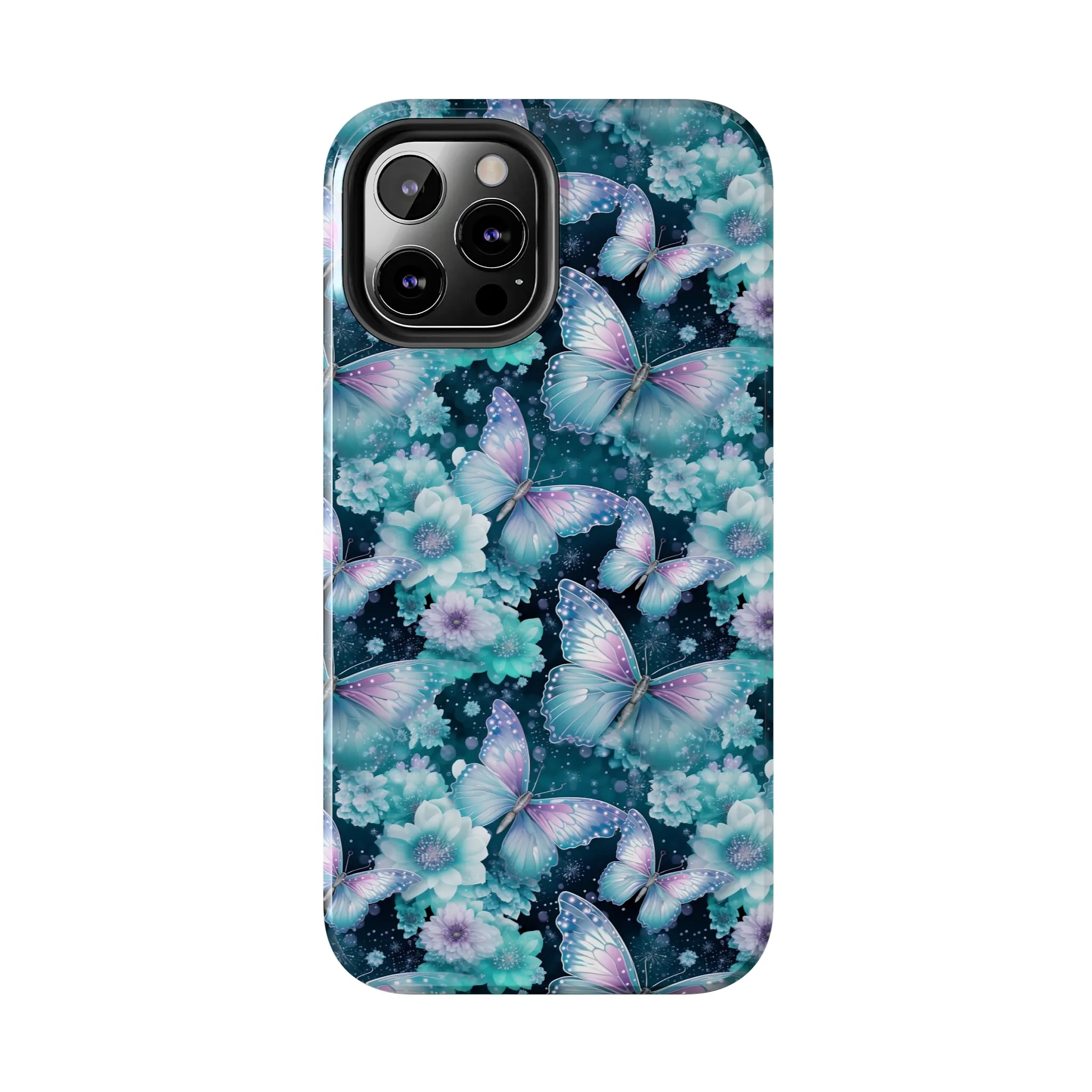 Blue and Purple Butterflies Digital print Design Tough Phone Case compatible with a large variety of iPhone models, Gift, Phone Case