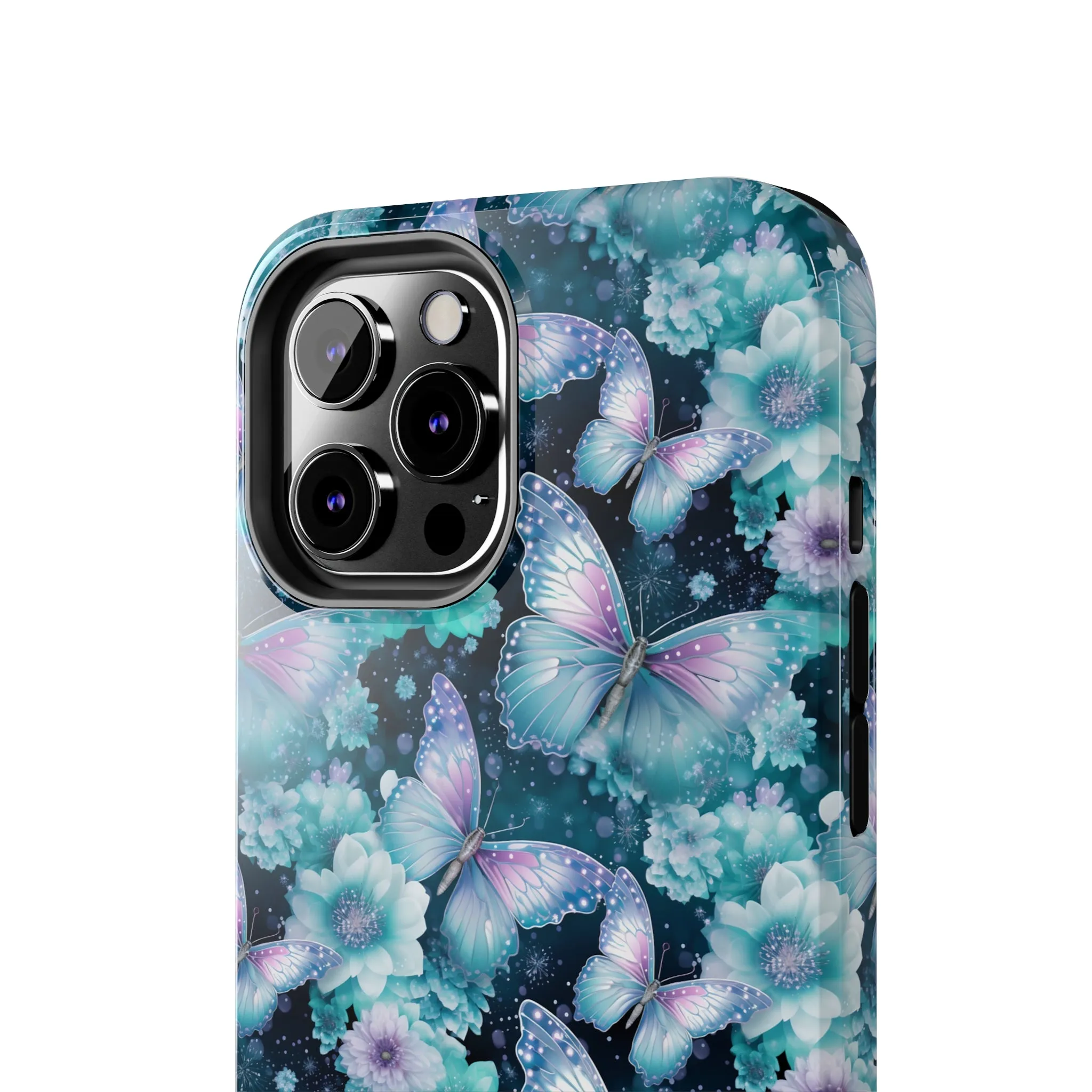 Blue and Purple Butterflies Digital print Design Tough Phone Case compatible with a large variety of iPhone models, Gift, Phone Case