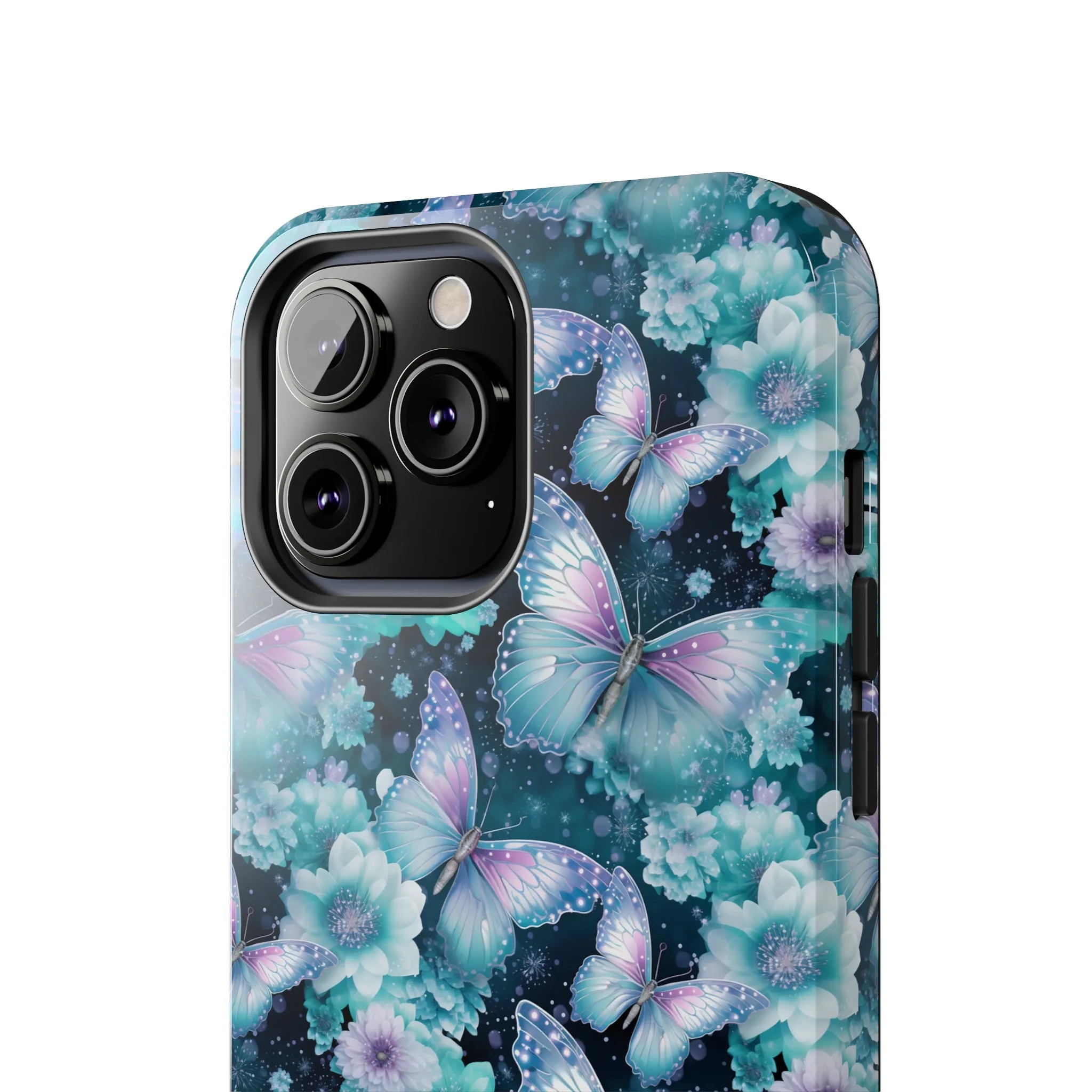 Blue and Purple Butterflies Digital print Design Tough Phone Case compatible with a large variety of iPhone models, Gift, Phone Case