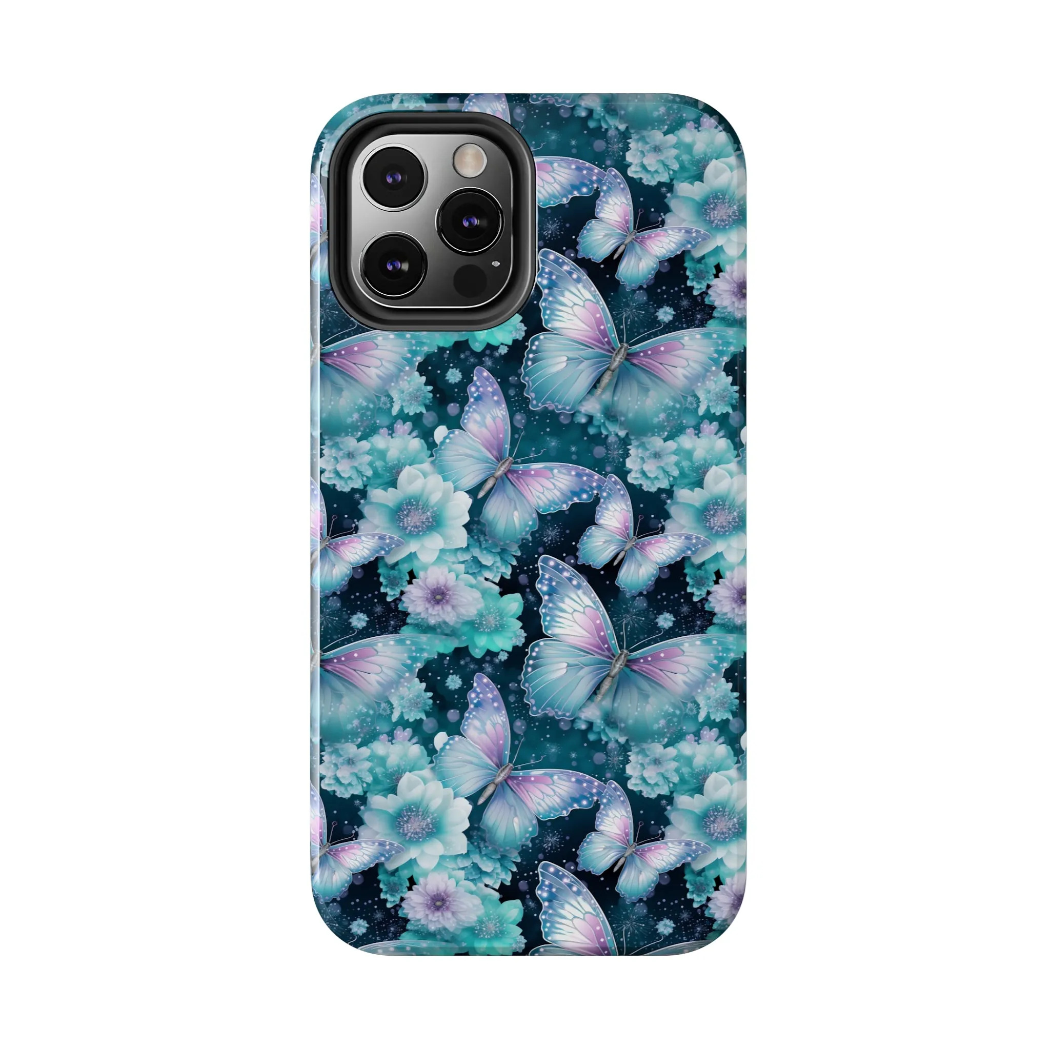 Blue and Purple Butterflies Digital print Design Tough Phone Case compatible with a large variety of iPhone models, Gift, Phone Case