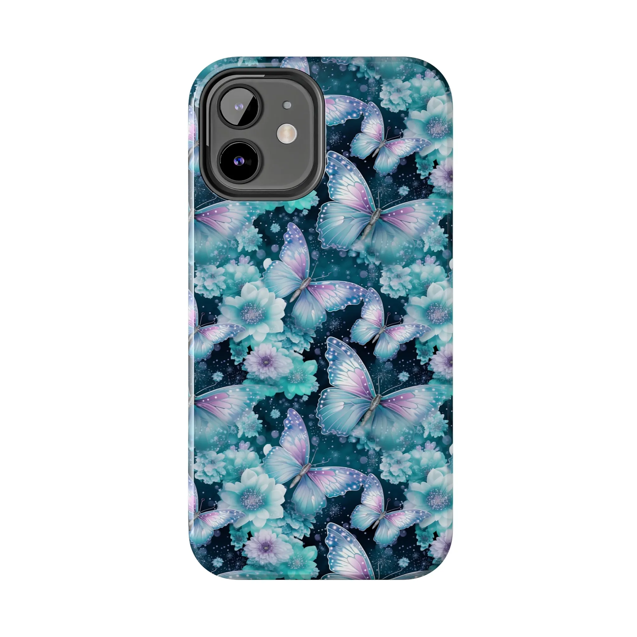 Blue and Purple Butterflies Digital print Design Tough Phone Case compatible with a large variety of iPhone models, Gift, Phone Case