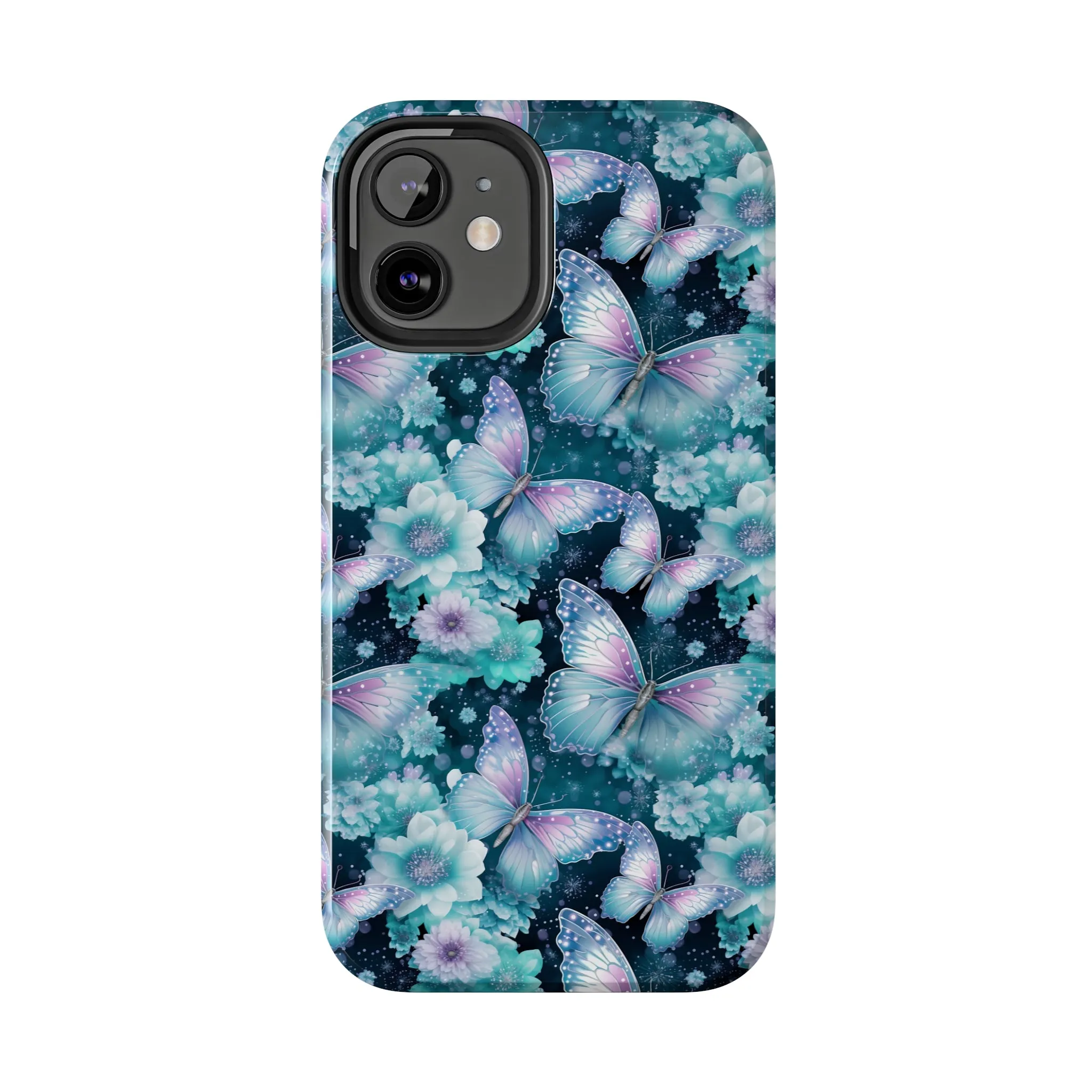 Blue and Purple Butterflies Digital print Design Tough Phone Case compatible with a large variety of iPhone models, Gift, Phone Case