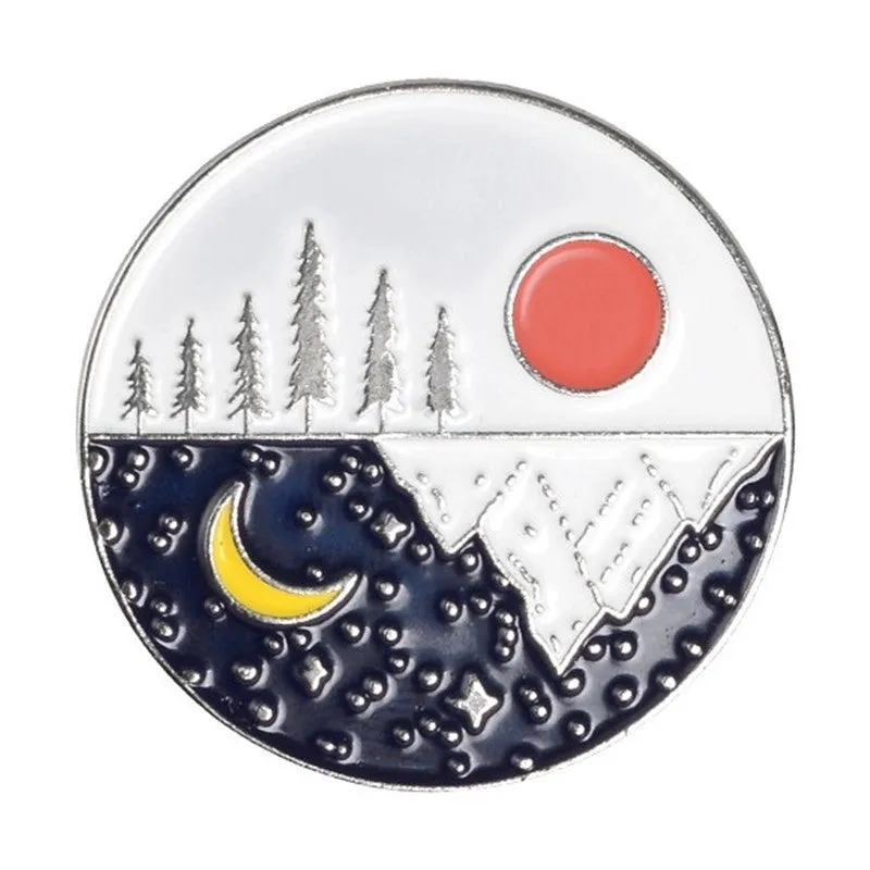 Cartoon Style Cowboy Style Sun Moon Scenery Alloy Stamping Stoving Varnish Plating Unisex Brooches