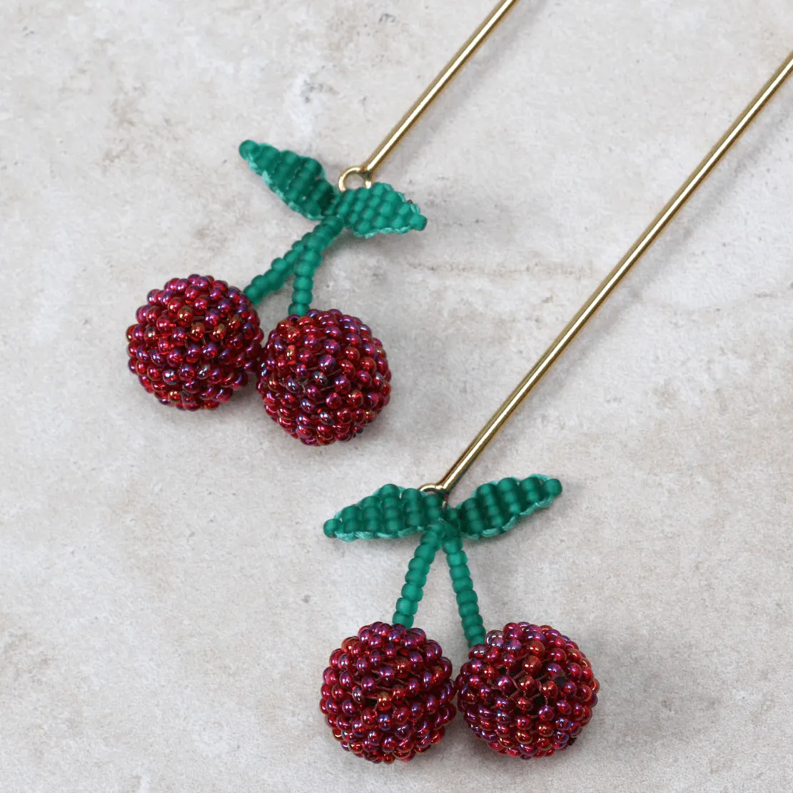 Cherries Statement Earrings