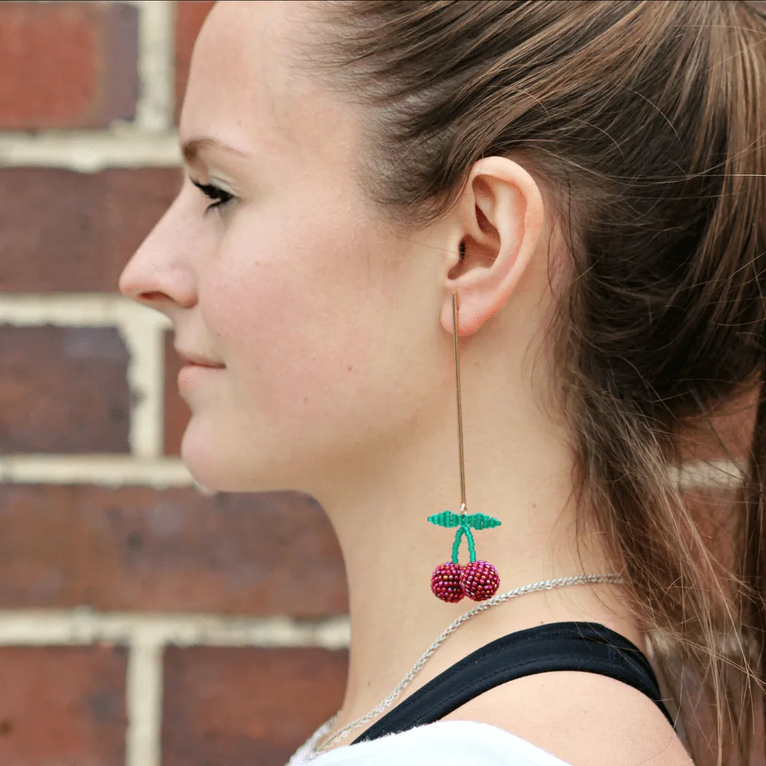 Cherries Statement Earrings