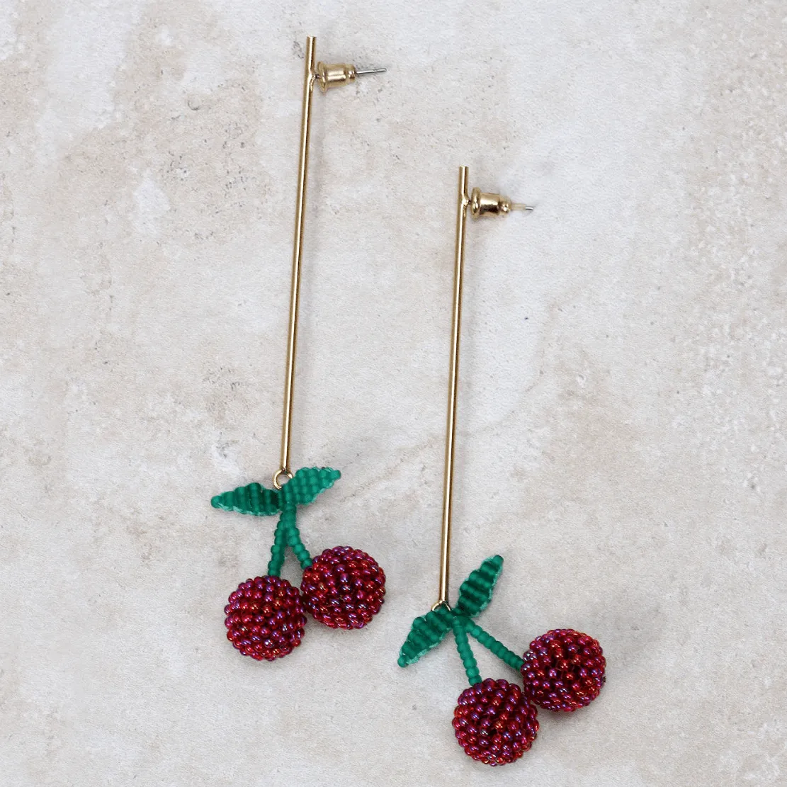 Cherries Statement Earrings