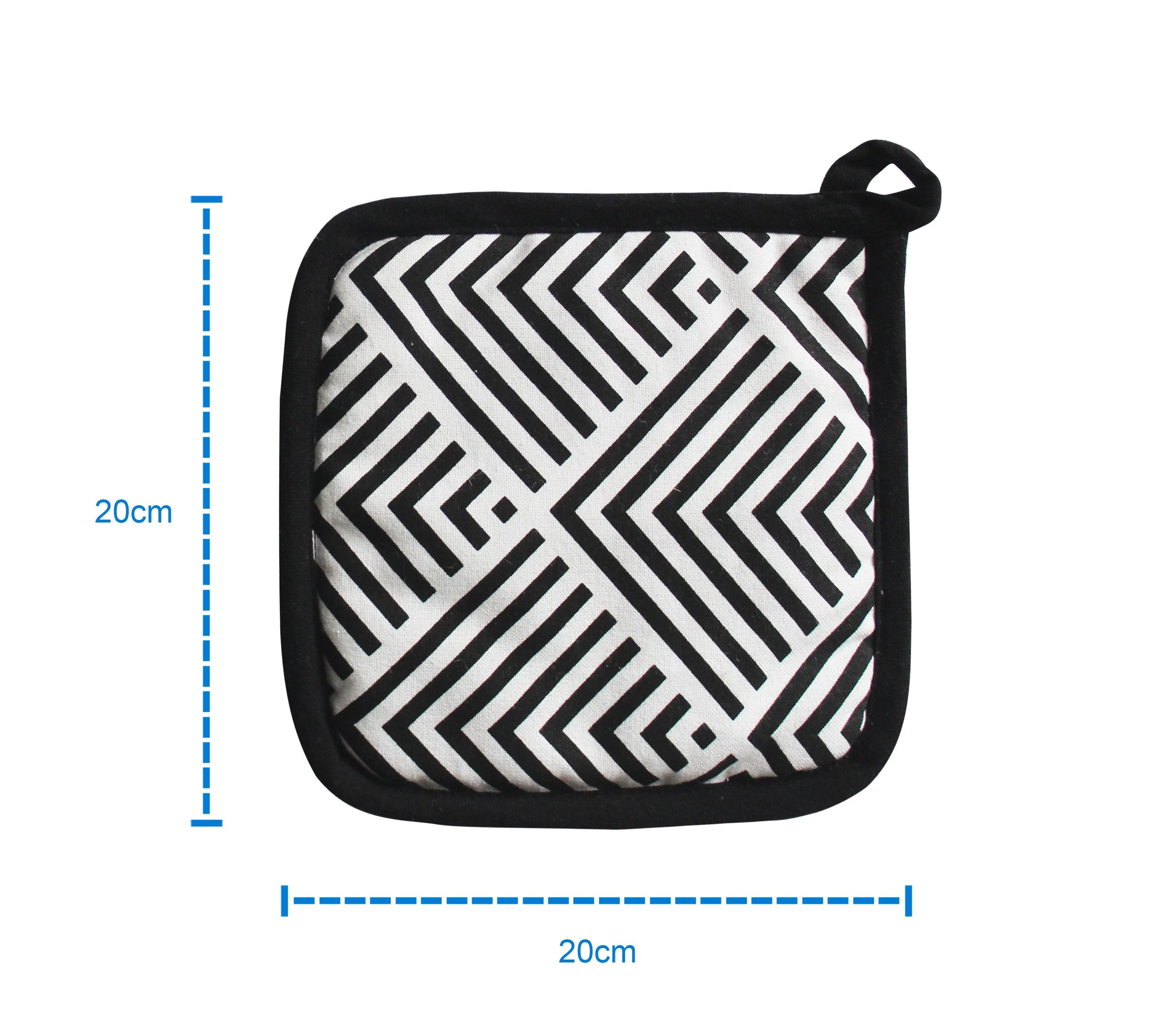 Cotton Diamond Check Pot Holders Pack Of 3