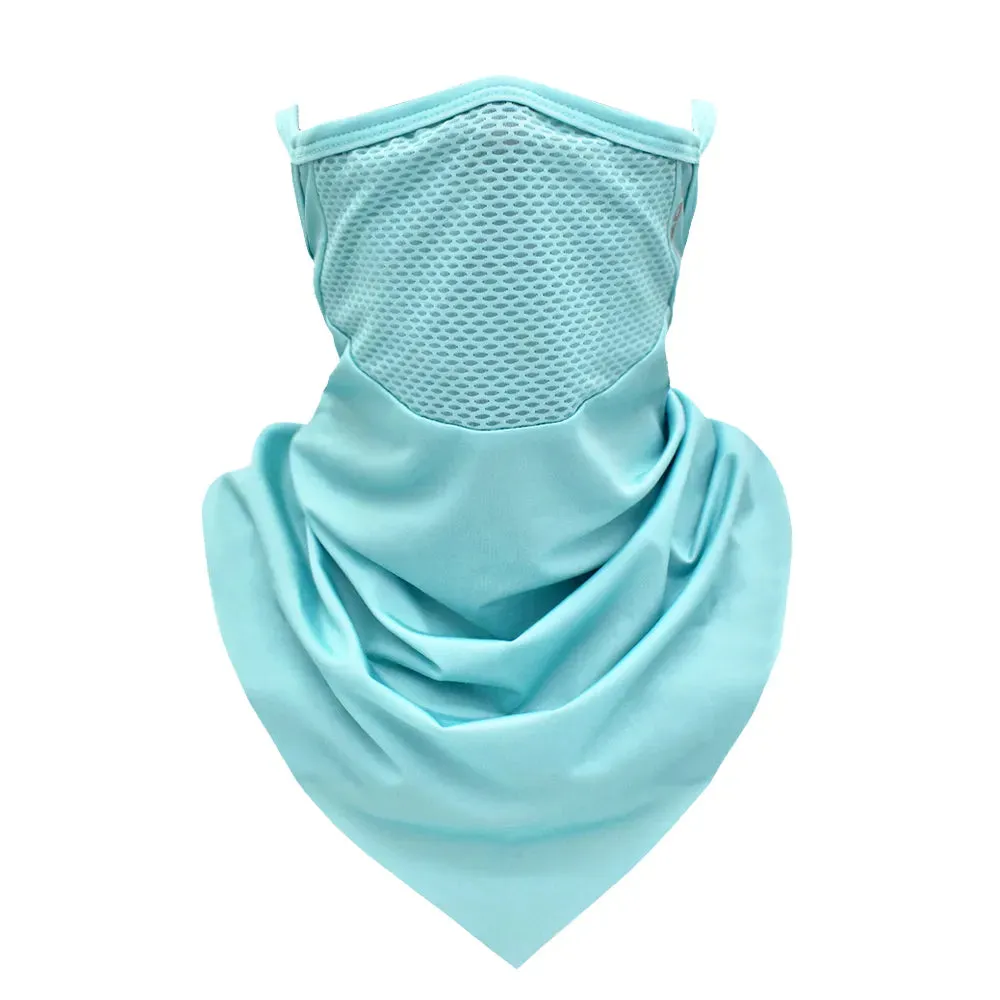 Cycling Bandana Triangle Half Face Scarves Hanging Ear Ice Silk Neck Gaiter Cover Tube Mask Sport Hiking Huting Men Women