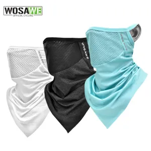 Cycling Bandana Triangle Half Face Scarves Hanging Ear Ice Silk Neck Gaiter Cover Tube Mask Sport Hiking Huting Men Women