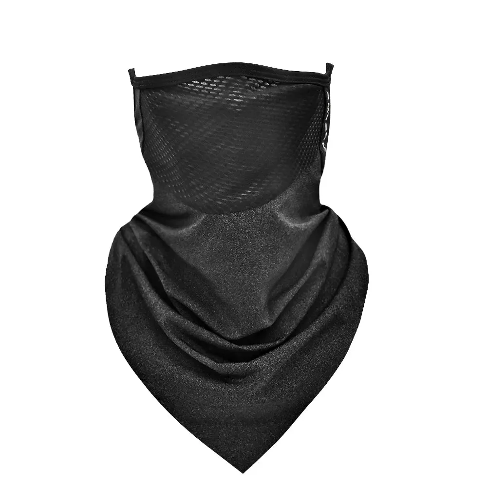 Cycling Bandana Triangle Half Face Scarves Hanging Ear Ice Silk Neck Gaiter Cover Tube Mask Sport Hiking Huting Men Women