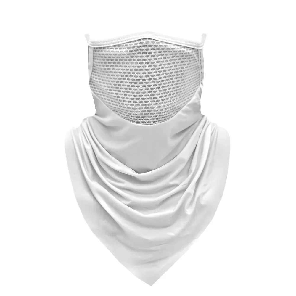 Cycling Bandana Triangle Half Face Scarves Hanging Ear Ice Silk Neck Gaiter Cover Tube Mask Sport Hiking Huting Men Women