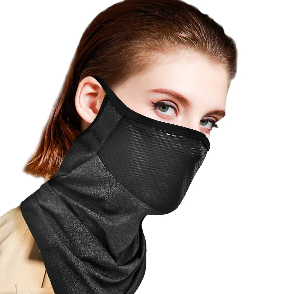 Cycling Bandana Triangle Half Face Scarves Hanging Ear Ice Silk Neck Gaiter Cover Tube Mask Sport Hiking Huting Men Women