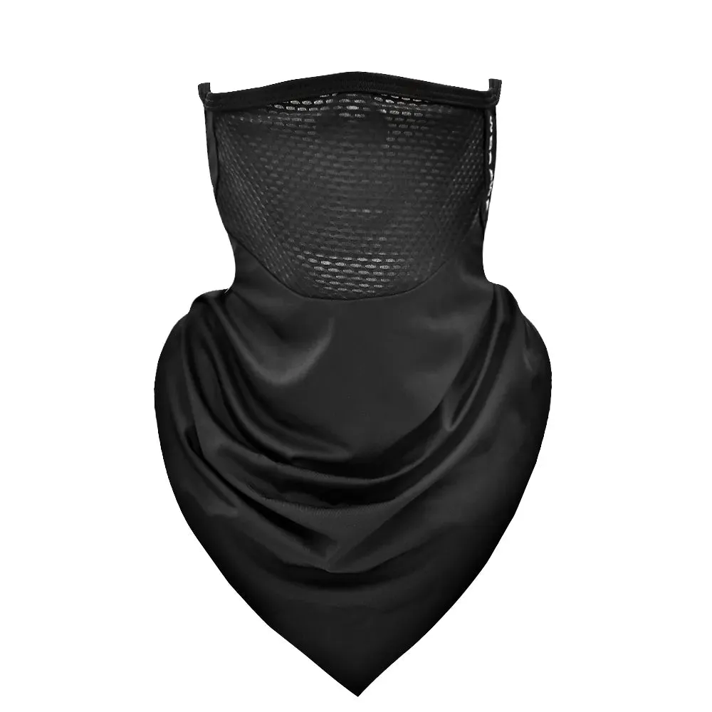 Cycling Bandana Triangle Half Face Scarves Hanging Ear Ice Silk Neck Gaiter Cover Tube Mask Sport Hiking Huting Men Women