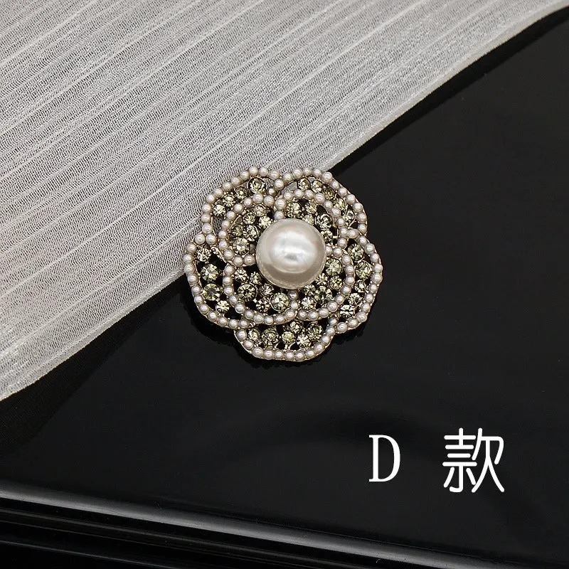 Fashion Pin Geometric Alloy Plating Rhinestones Pearl Unisex Brooches