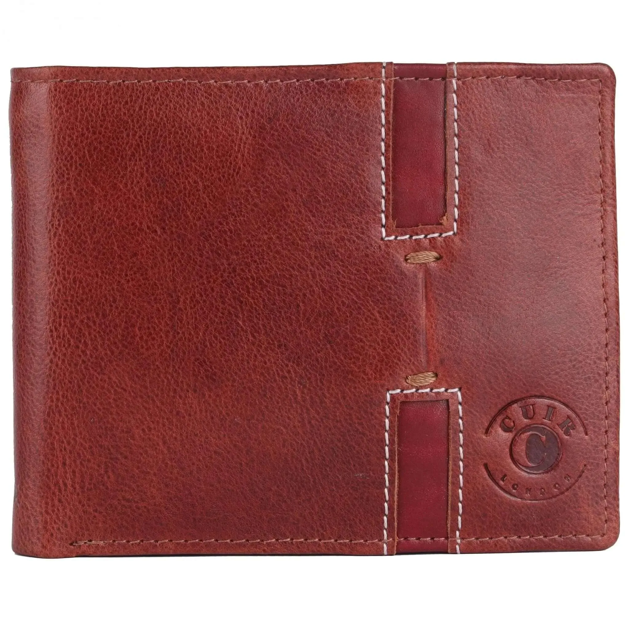 Genuine Deep Brown Wallet for Men | Buff and Cow Leather | 6 Pockets