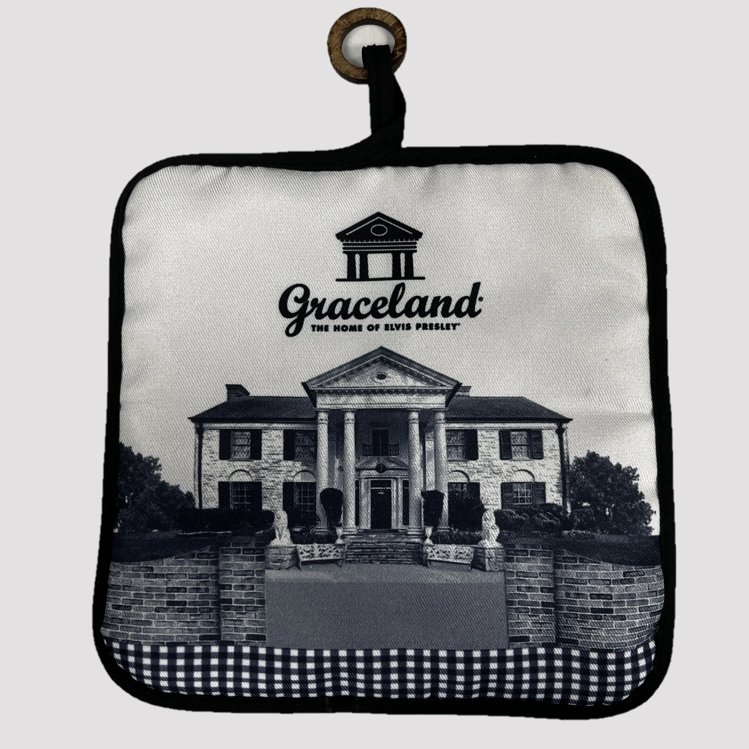 Graceland Black and White Pot Holder