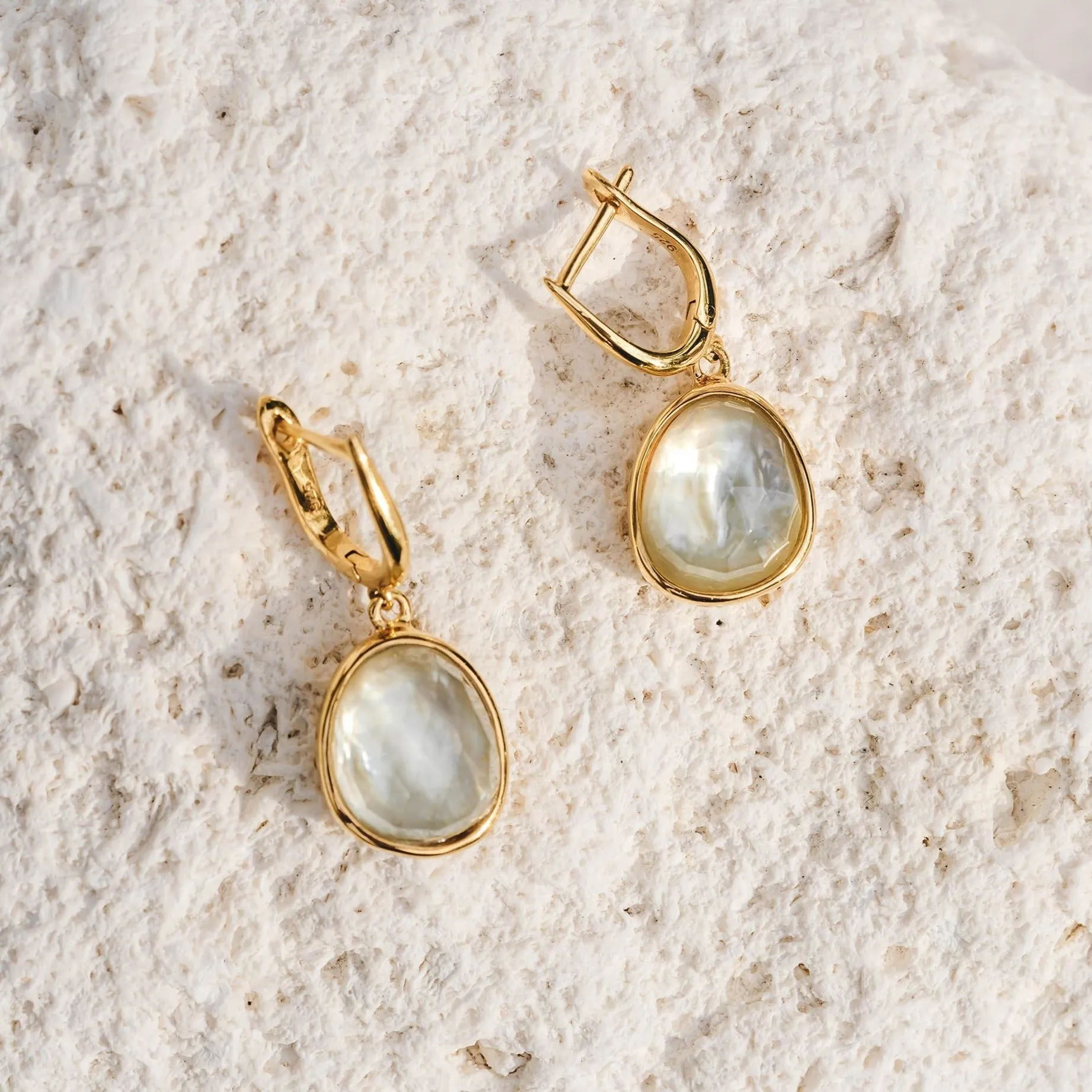 Green Amethyst Statement Earrings Doublet - Serendipity