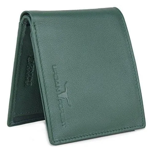 Green Leather Wallet Purse