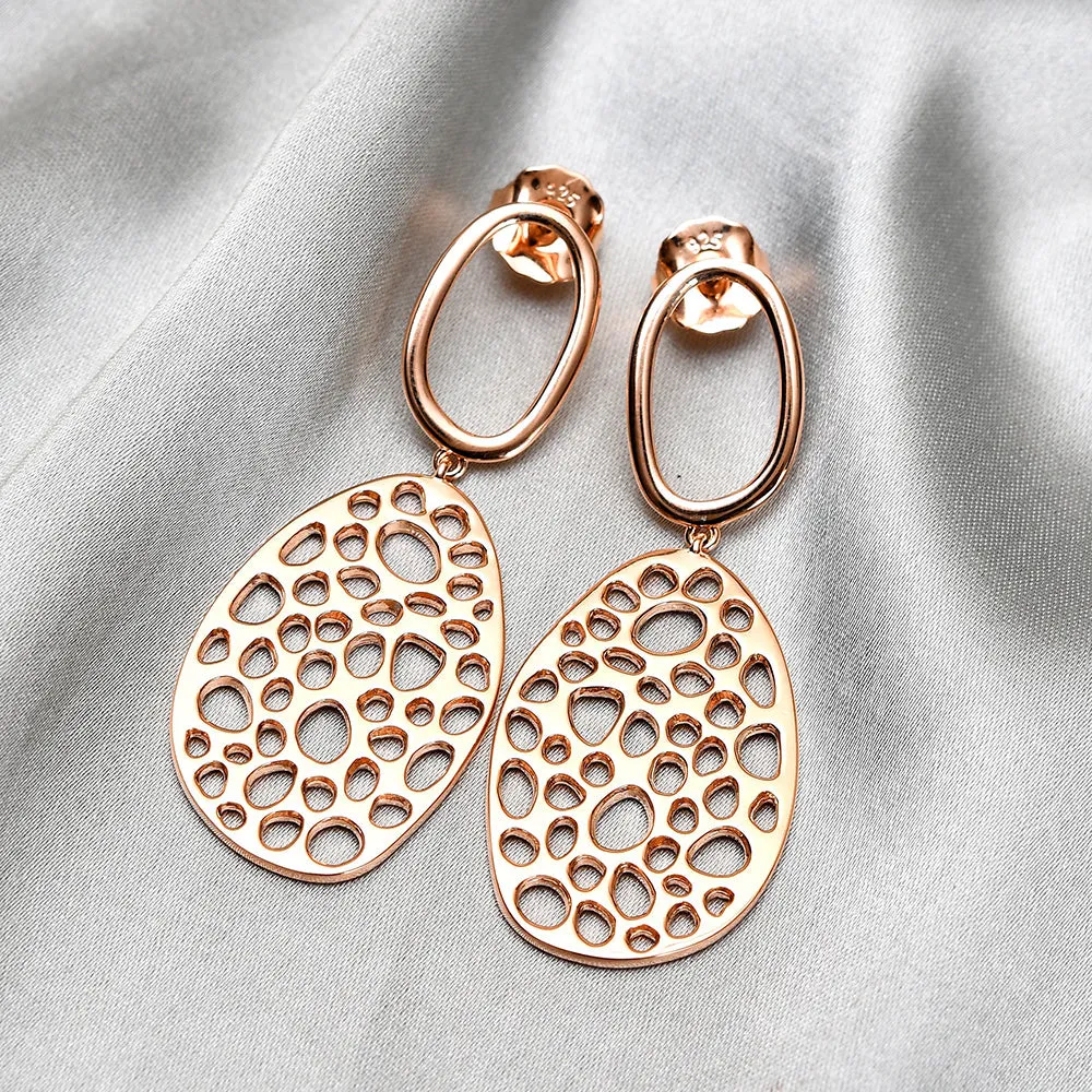 Lattice Double Link Earrings