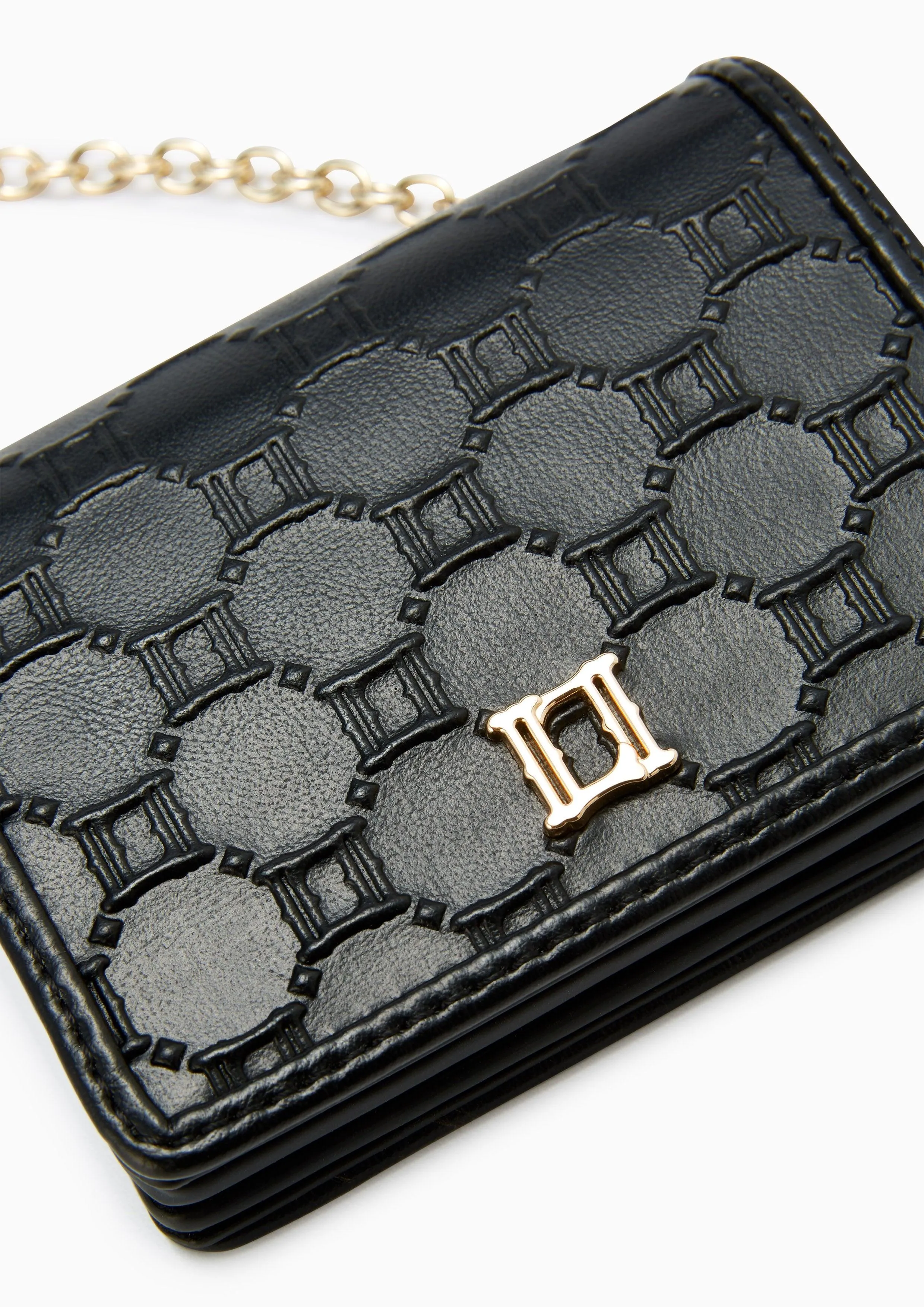 Letitita Short Wallet On Chain Black