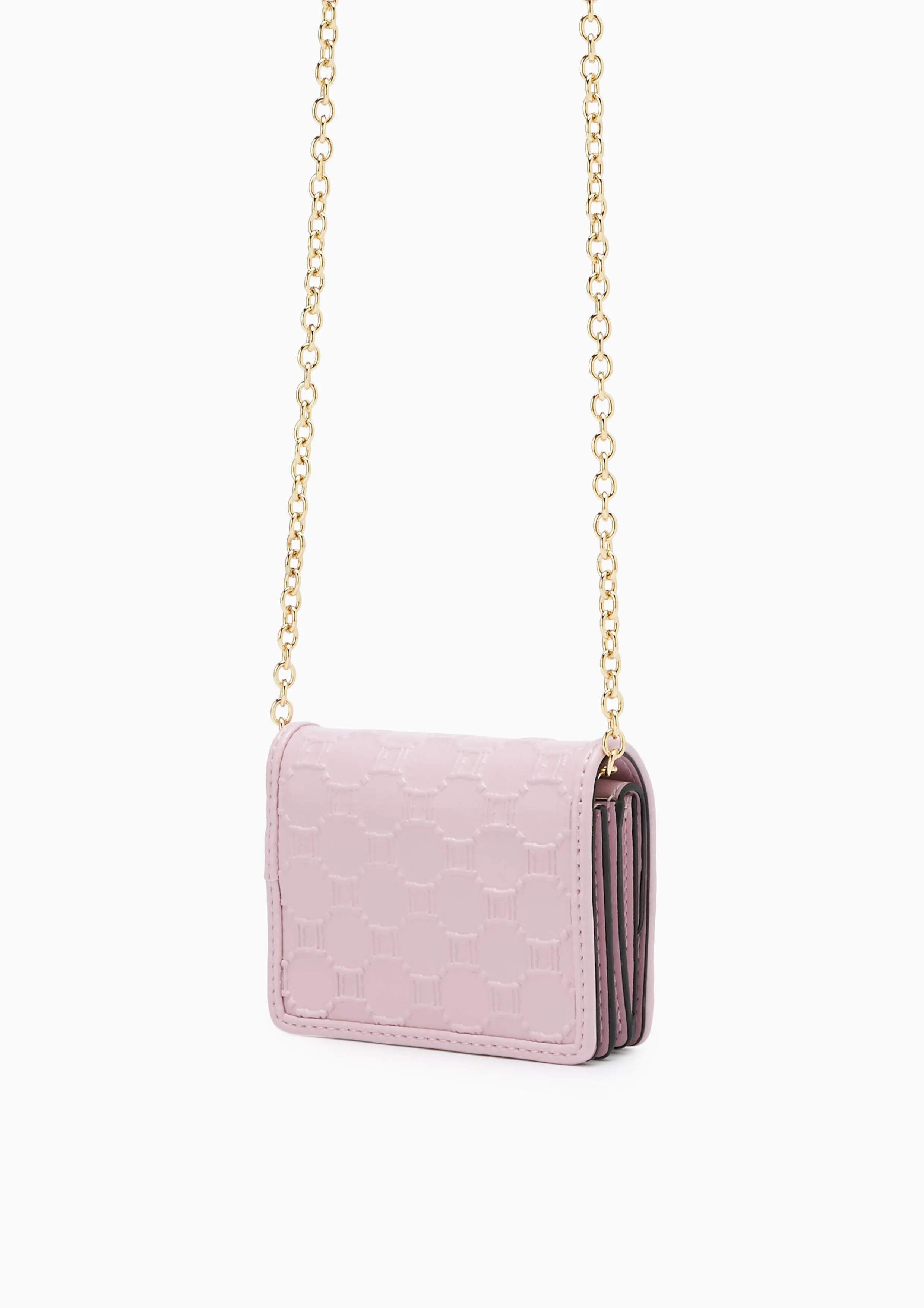 Letitita Short Wallet On Chain Light Pink