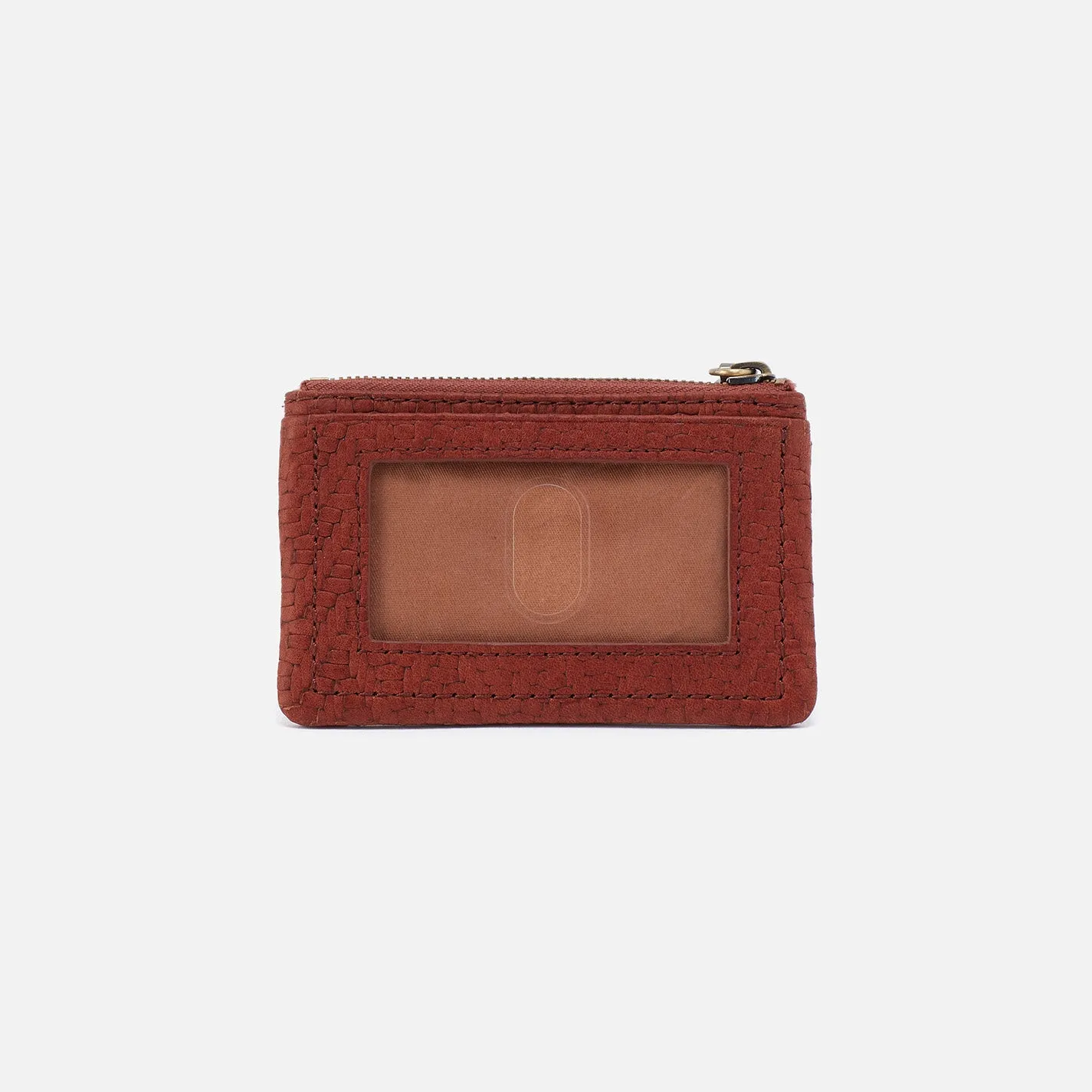 Lumen Card Case In Soft Embossed Leather - Tuscan Brown