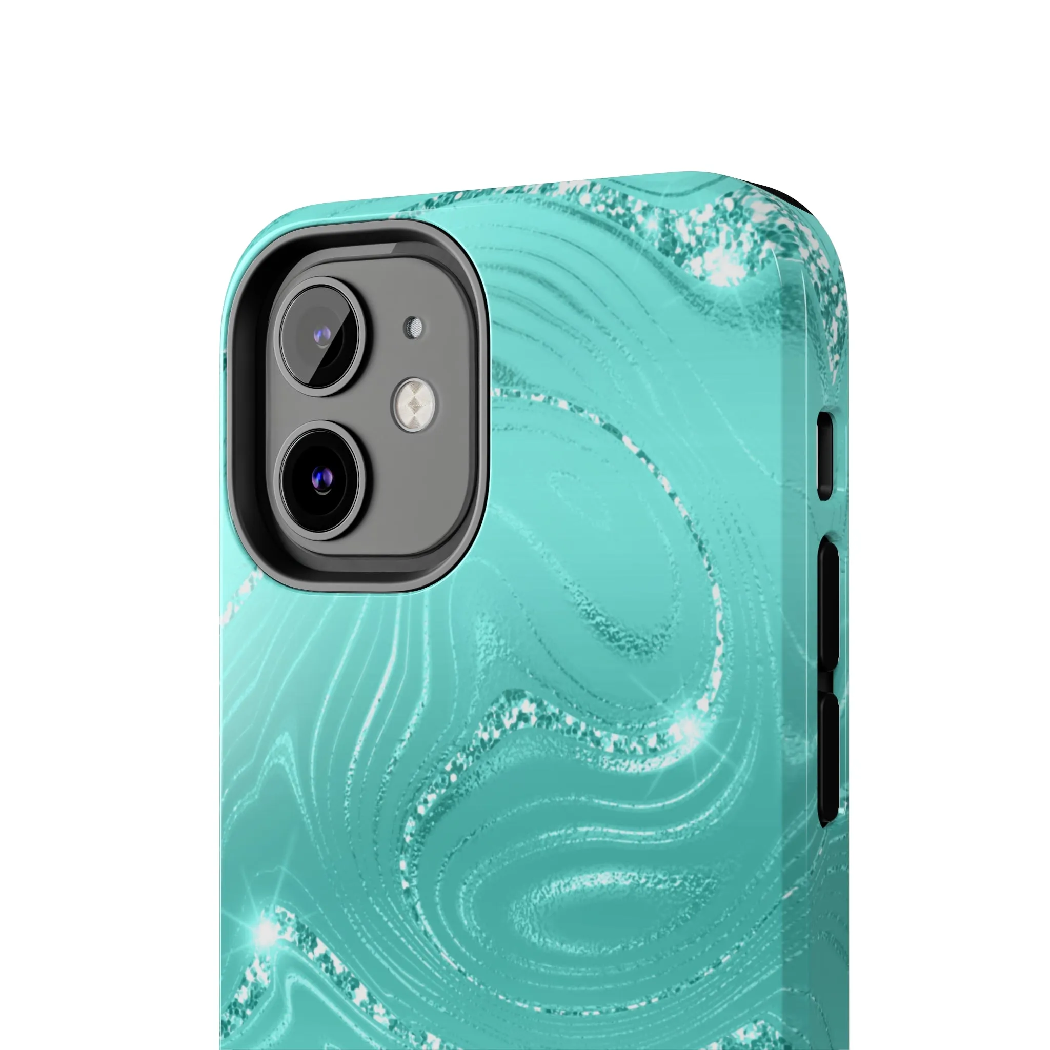 Marbled Turquoise Design Tough Phone Case compatible with a large variety of phone models, Gift, Phone Case