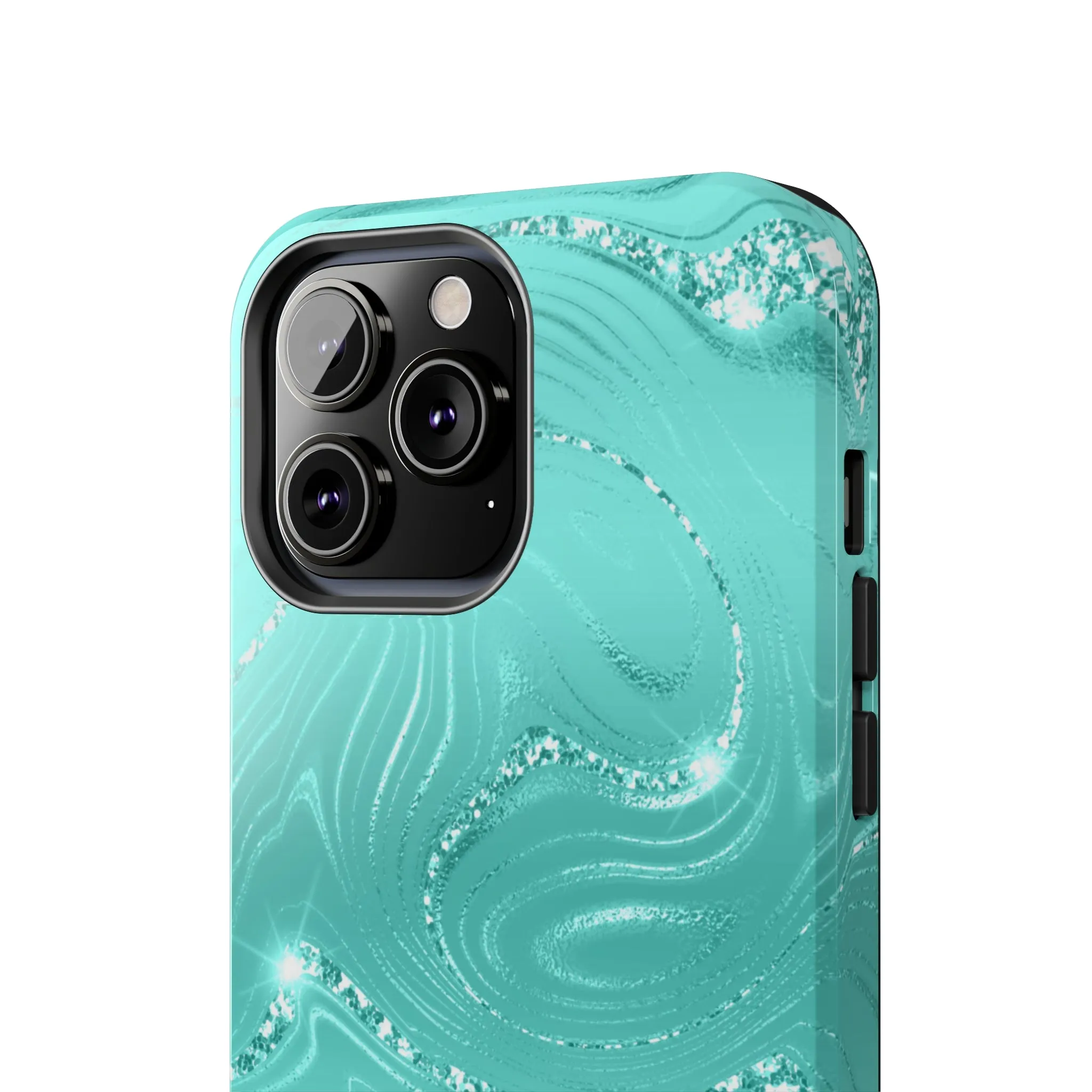 Marbled Turquoise Design Tough Phone Case compatible with a large variety of phone models, Gift, Phone Case