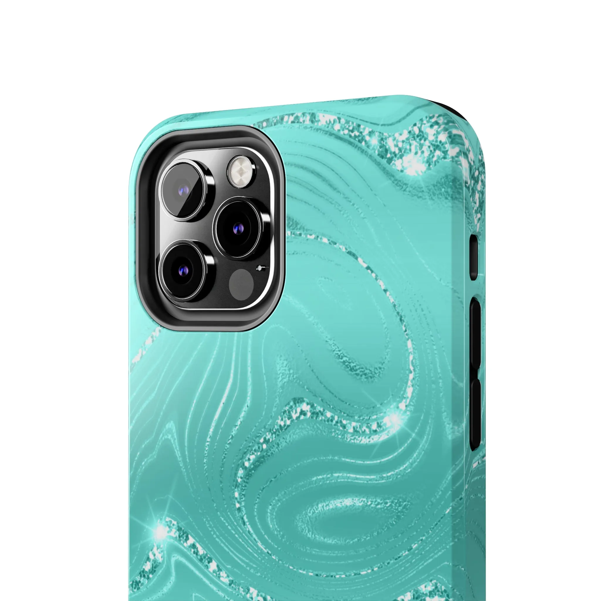 Marbled Turquoise Design Tough Phone Case compatible with a large variety of phone models, Gift, Phone Case