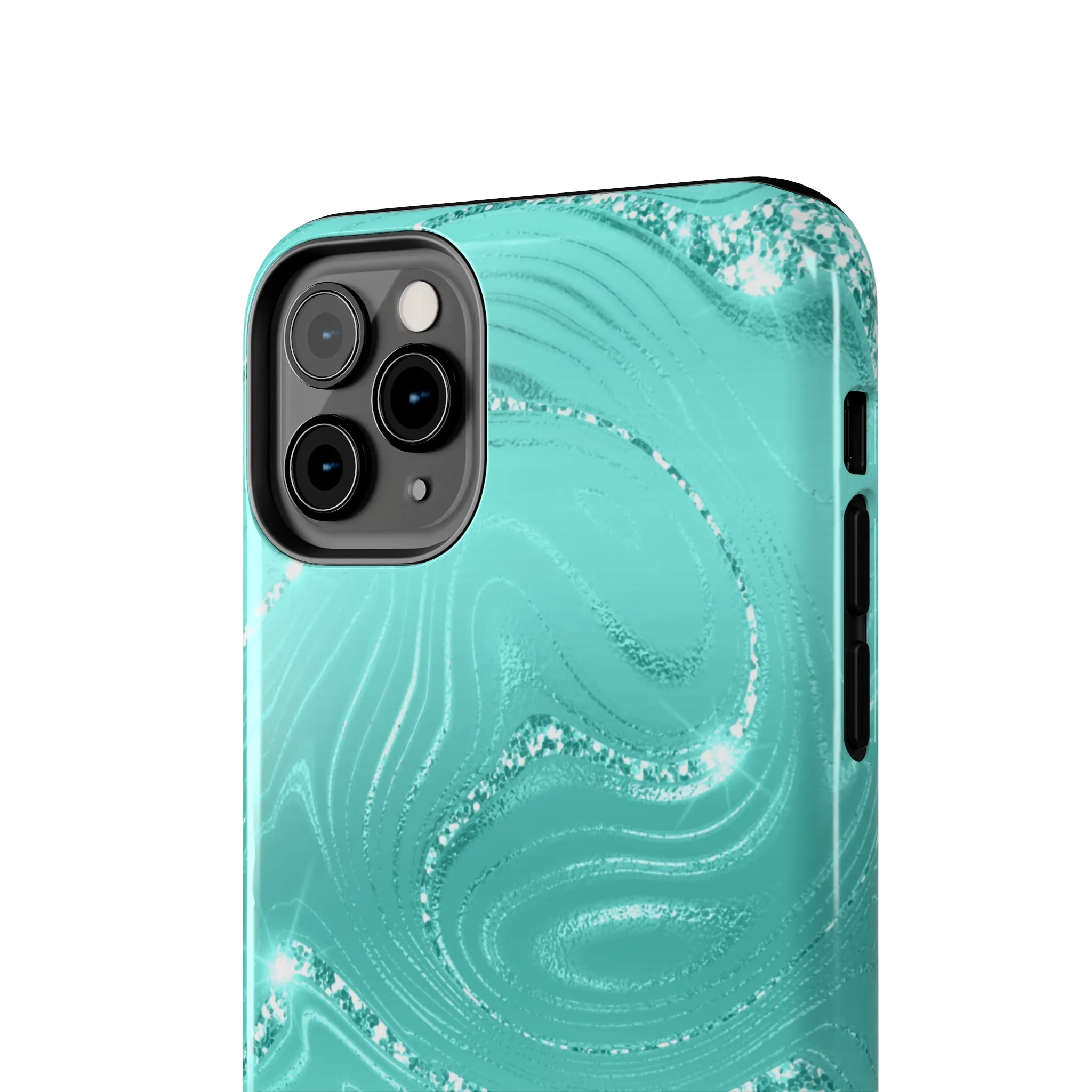 Marbled Turquoise Design Tough Phone Case compatible with a large variety of phone models, Gift, Phone Case