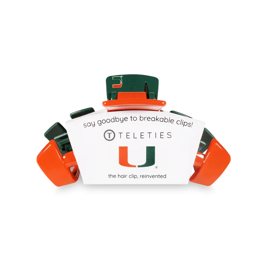 Medium Teleties Claw Clip - University of Miami