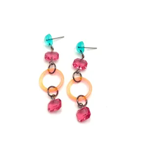 Neon & Gem Statement Earrings