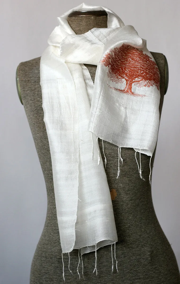 Oak Tree Silk Scarf