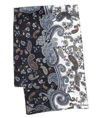 paisley vines silk scarf