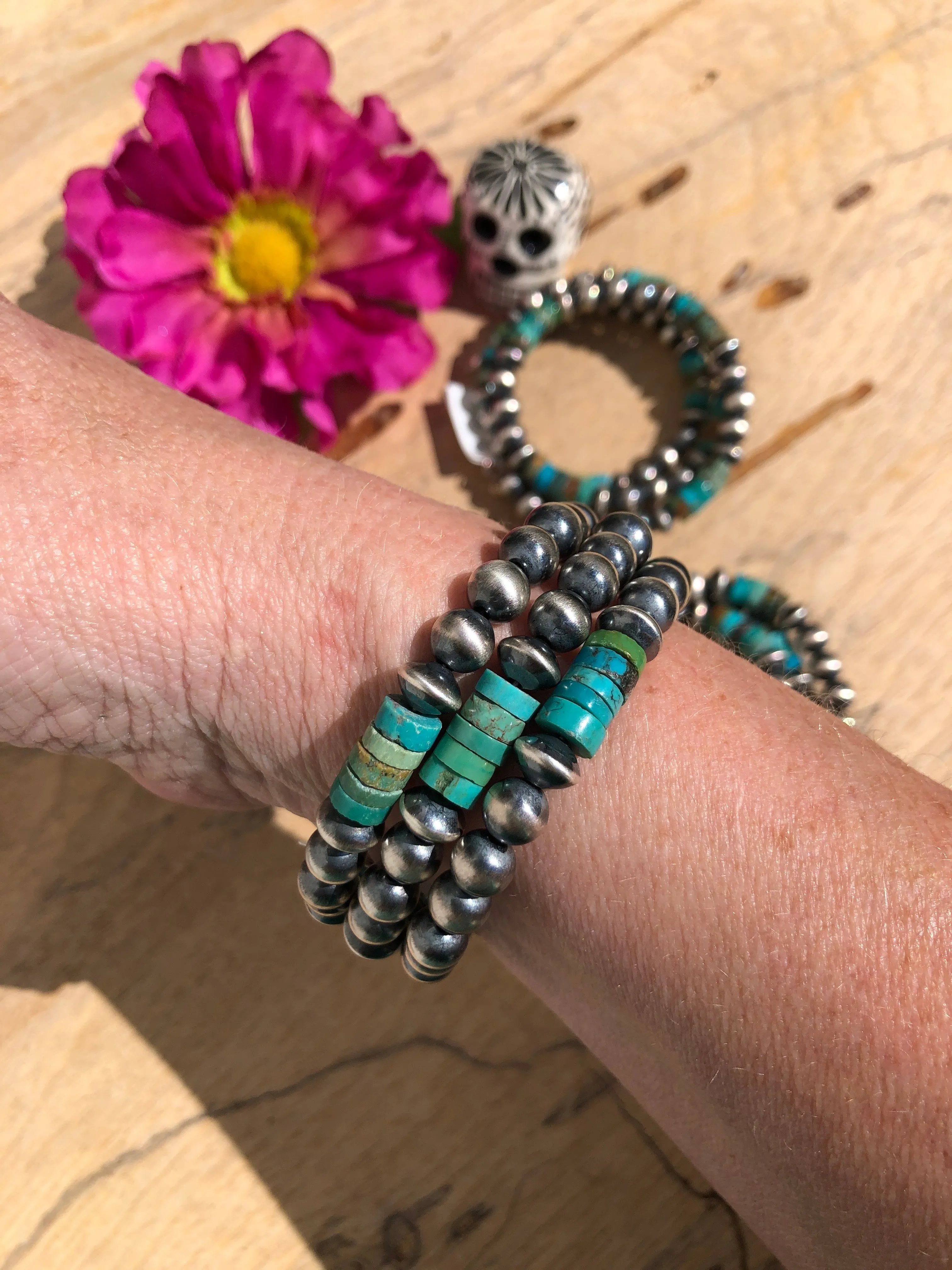 Pearl & Kingman Wrap Bracelet