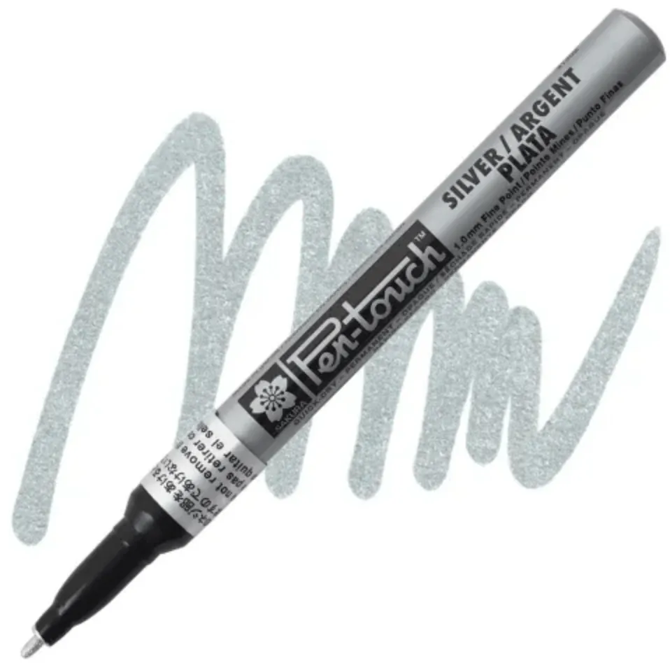 Pen-Touch Paint Marker - Silver 1.0 mm Fine Tip