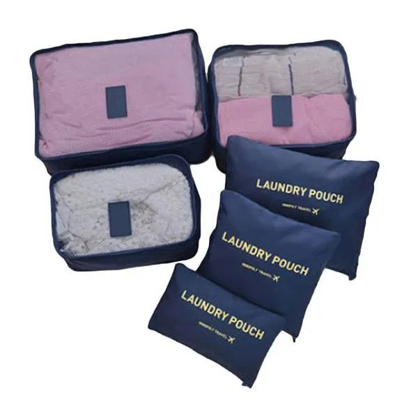 Pierre Cardin 6 Piece Travel Organiser/Packing Cubes